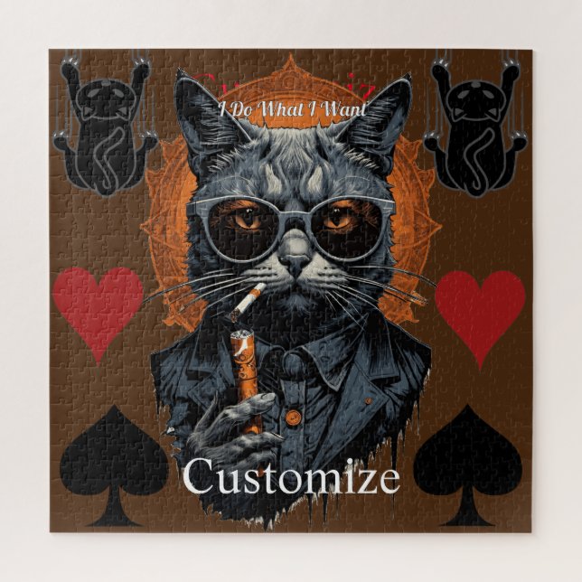 Cool Angesagter Cat Thunder_Cove Puzzle (Vertikal)