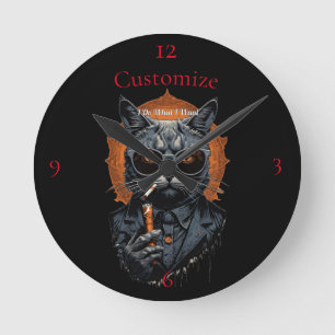Cool Angesagter Cat Thunder_Cove Runde Wanduhr