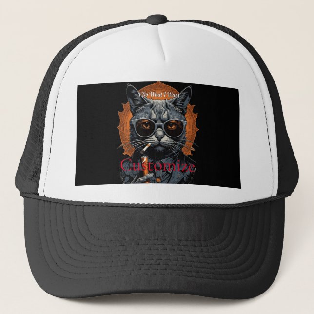 Cool Angesagter Cat Thunder_Cove Truckerkappe (Vorderseite)