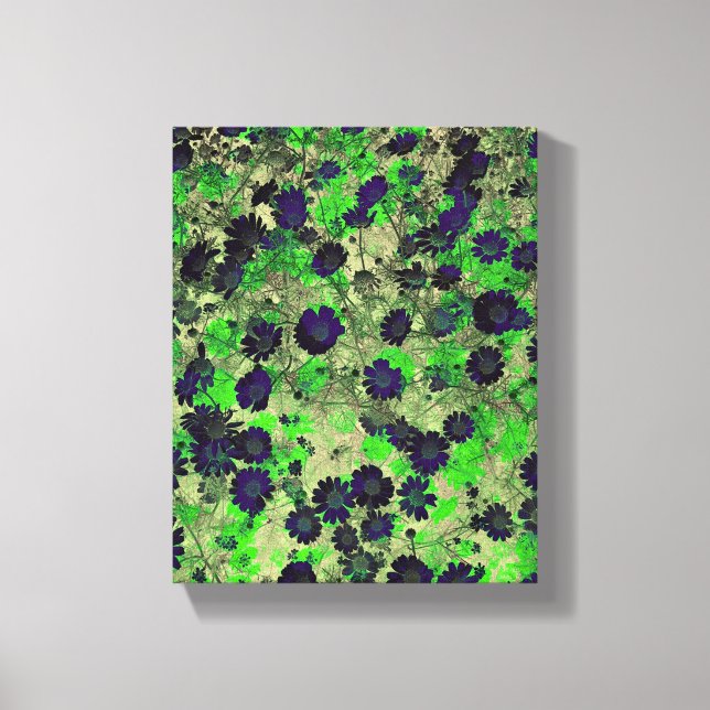 Cool angesagtes, florales Abstraktes Design Leinwanddruck (Vorderseite)