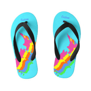 Cool Aotearoa Neuseeland Fluorescent Jandals Fli Kinderbadesandalen