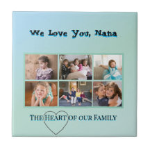 Cool Aqua 6-Foto-Familien-Tribute