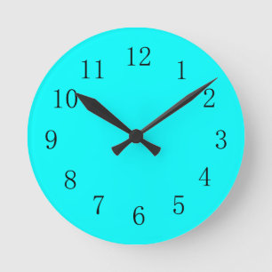 Cool Aqua Blue Kitchenette Uhr