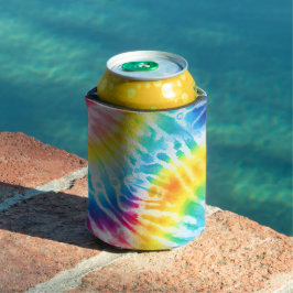 Cool Aqua Red Blue Yellow Orange Gefärbte Krawatte Dosenkühler