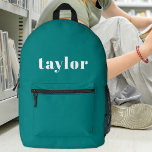 Cool Aquamarin Modernes Minimalistisches TrendPers Bedruckter Rucksack<br><div class="desc">Der Coole Aquamarine Minimalistische, trendige Personalisierte Rucksack, ein vielseitiges und stilvolles Accessoire, das sich für verschiedene Zwecke eignet. Dieser Rucksack ist eine ausgezeichnete Wahl für Backschool-Lieferungen und bietet Personalisierung mit einem Namen für eine einfache Identifizierung. Es bietet Schülern und Lehrern ein einzigartiges und trendiges Design für personalisierte Rucksäcke für Erwachsene....</div>