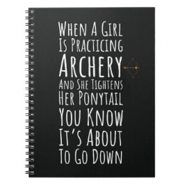 Cool Archery Gifts For Women Girl Bow Arrow Archer Notizblock