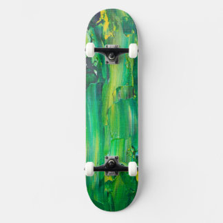 Cool Art Green Painted Skateboard
