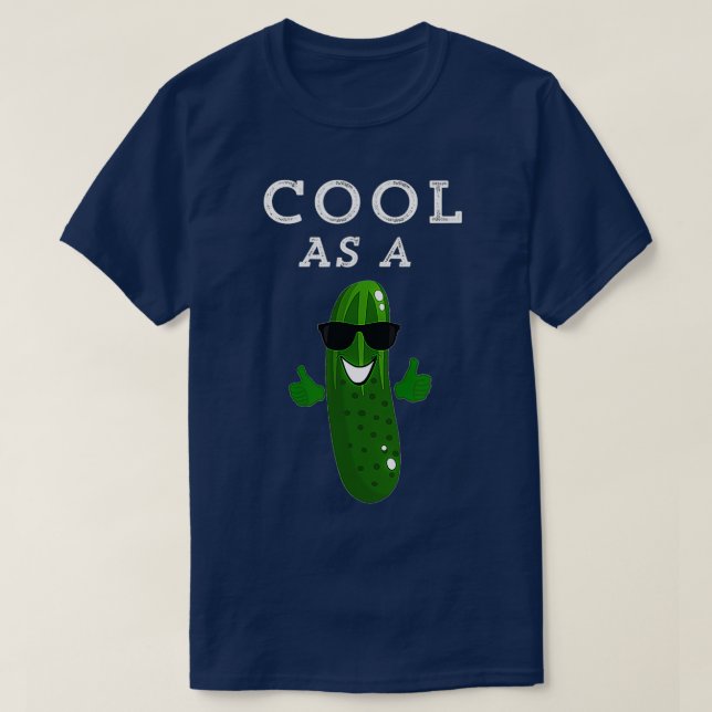 Cool As A Cucumber Kids Funny Cute Idiom Dude Thum T-Shirt (Design vorne)