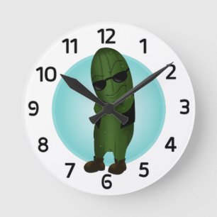 Cool As A Cucumber Runde Wanduhr