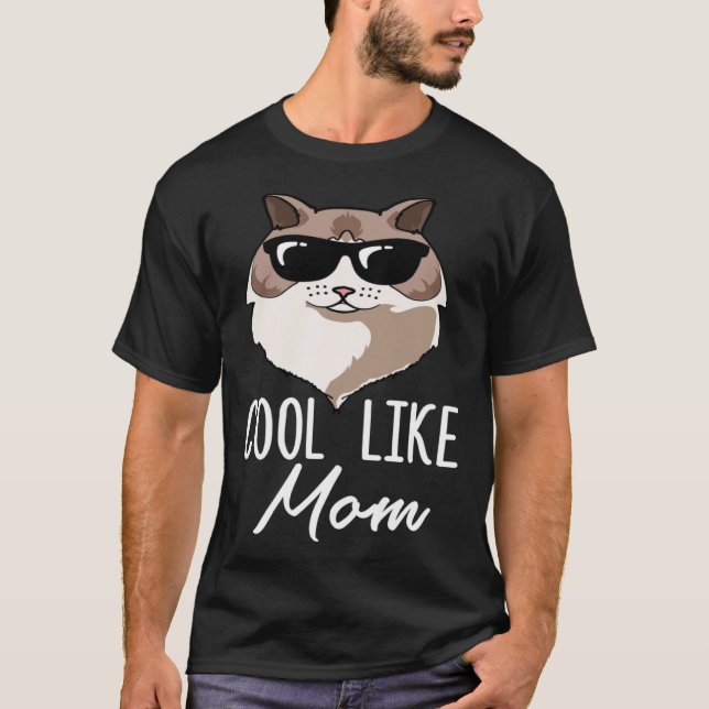 Cool as Mama  Ragdoll Cat Mum Christmas T-Shirt (Vorderseite)