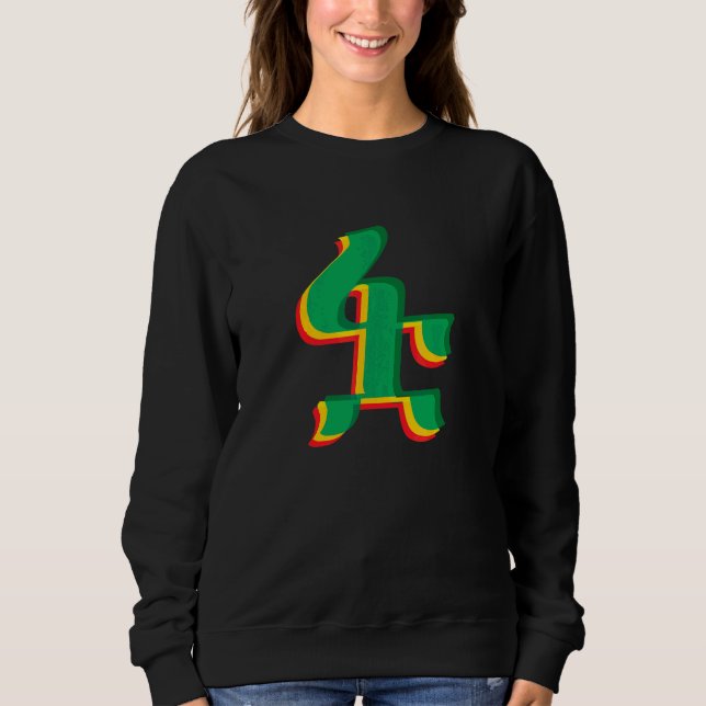 Cool auf Amharisch Fuwa Sweatshirt (Vorderseite)