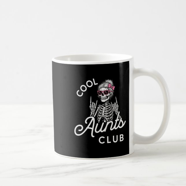 Cool Aunt Club Funny Skeleton Family Kids Women  Kaffeetasse (Rechts)