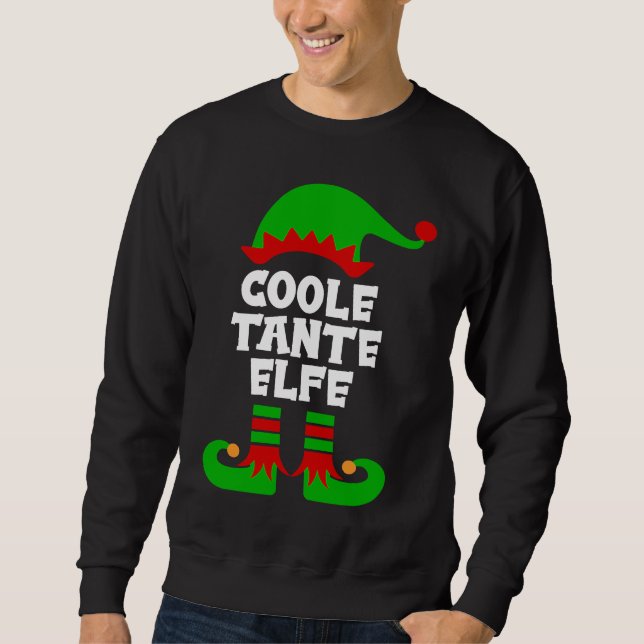 Cool aunt elf partner look family outfit Christmas Sweatshirt (Vorderseite)
