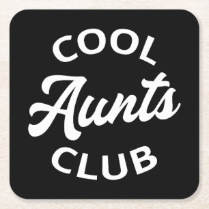 Cool Aunts Club I Rechteckiger Pappuntersetzer