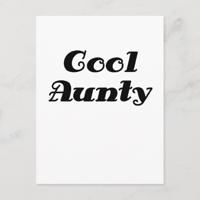 Cool Aunty Postkarte (Vorderseite)