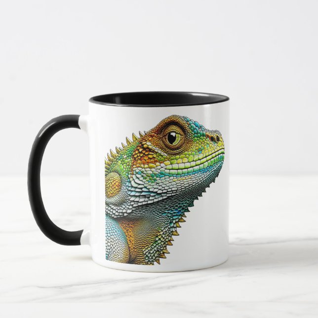Cool aussehende Lizard AI Art Tasse (Links)