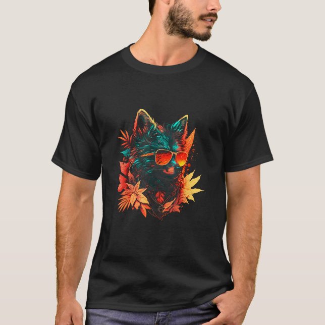 Cool autumn Baby Wolf T-Shirt (Vorderseite)