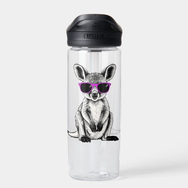 Cool Baby Kangaroo Joey Trinkflasche (Rückseite)