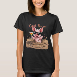 "Cool Bacon" Ferkel in Sonnenbrille T-Shirt