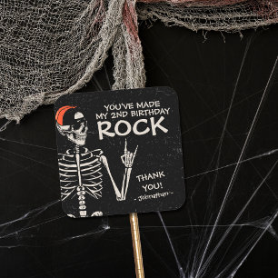 Cool Bad Two - Das KnochenHalloween 2. Party zum G Quadratischer Aufkleber