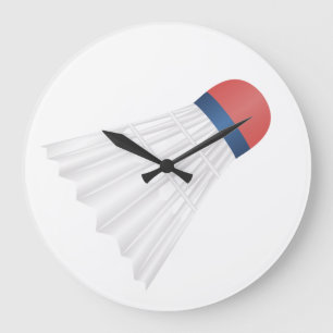 Cool Badminton Clock Große Wanduhr