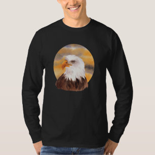 Cool Bald Adler Hawk Head Bird von Prey Raptor Bir T-Shirt