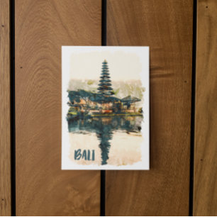 Cool Bali Indonesien Asien Ulun Danu Beratan Templ Postkarte