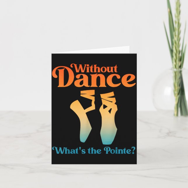 Cool Ballet Art For Women Girls Ballet Dancer Reci Karte (Vorderseite)