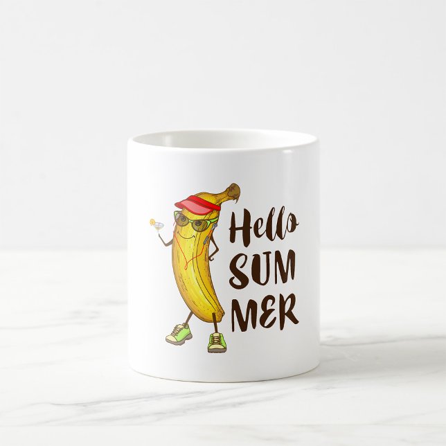 Cool Banana Hallo Sommer Funny Tropical Frucht Kaffeetasse (Von Creator hochgeladen)