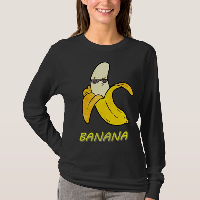 Cool Banana with sunglasses and kissy face  cute f T-Shirt (Vorderseite)