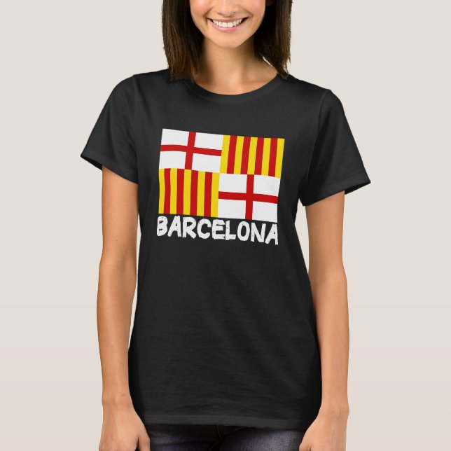 Cool Barcelona Flag T-Shirt (Vorderseite)