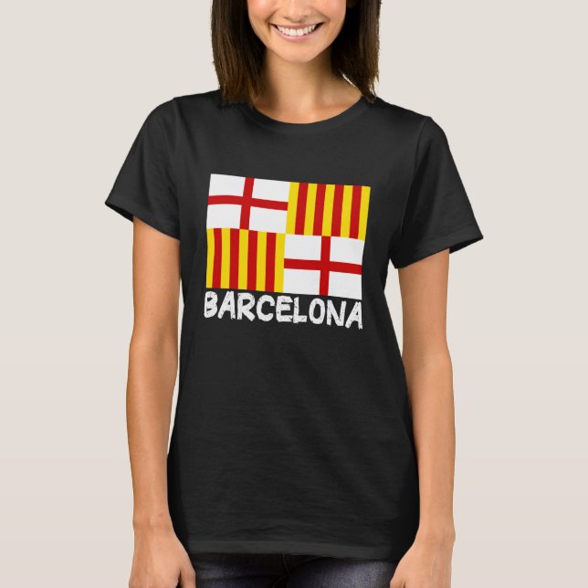 Cool Barcelona Flag T-Shirt (Vorderseite)