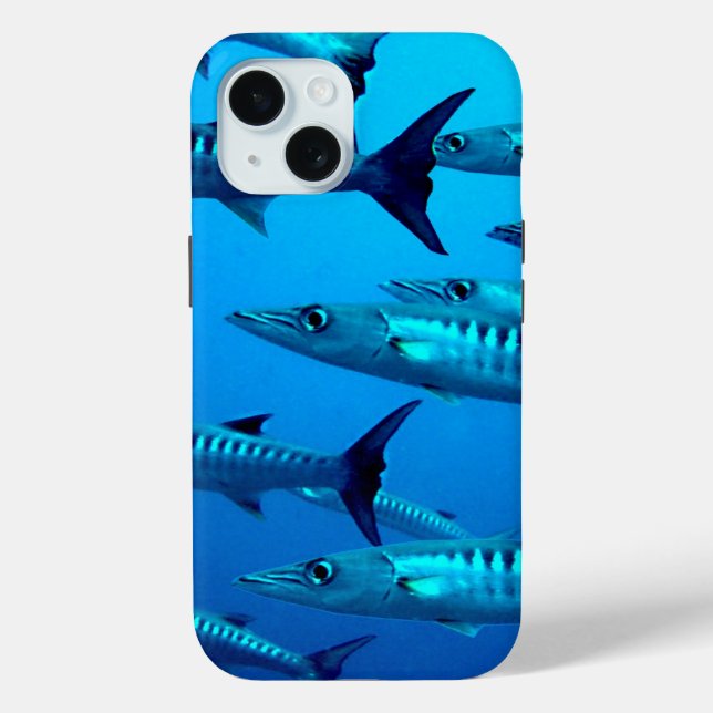 Cool Barracudas Underwater Case-Mate iPhone Hülle (Rückseite)