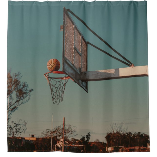 Cool Basketball Duschvorhang (Vorderseite)