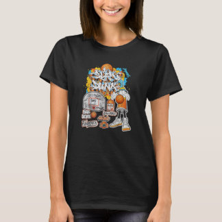 Cool Basketball Graffiti Style Illustration T-Shirt