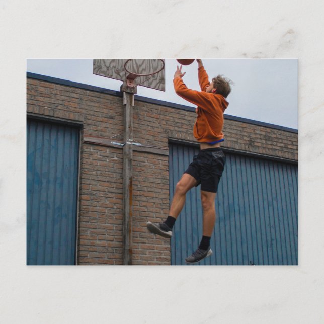 Cool Basketball Postkarte (Vorderseite)