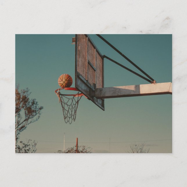 Cool Basketball Postkarte (Vorderseite)