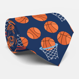 cool Basketball sports tiled pattern Krawatte