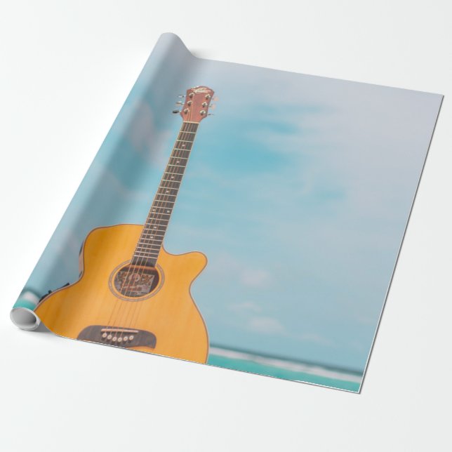 Cool Bass Guitar Geschenkpapier (Ungerollt)