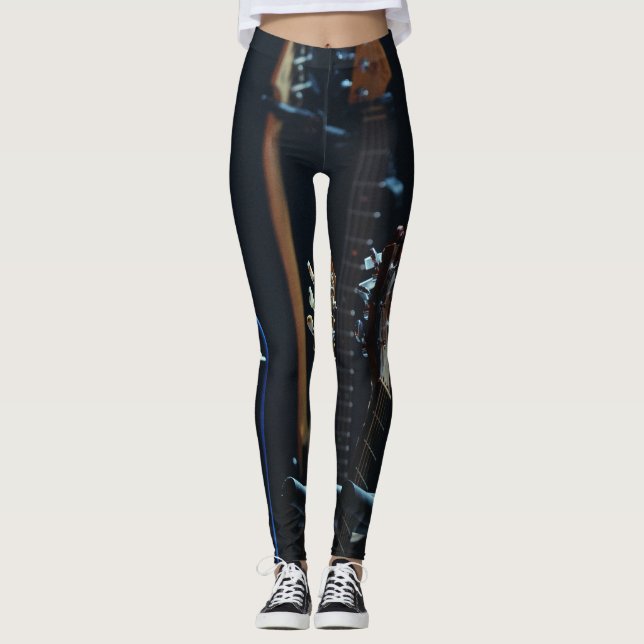 Cool Bass Guitar Leggings (Vorderseite)