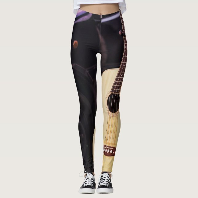 Cool Bass Guitar Leggings (Vorderseite)