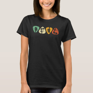 Cool Bass Plektrums Retro Bassist Gitarrist T-Shirt