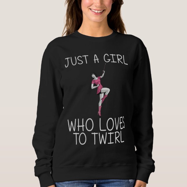 Cool Baton Twirling For Girls Kids Twirler Majoret Sweatshirt (Vorderseite)