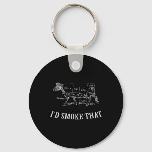 Cool Bbq - ich würde das rauchen - Rindfleisch Schlüsselanhänger