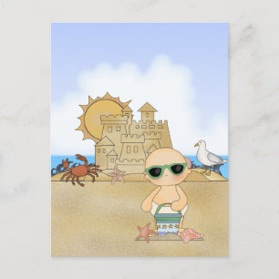 Cool Beach Baby ~ neutral Postkarte