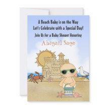 Cool Beach Baby und Sandcastle Neutral Baby Dusche