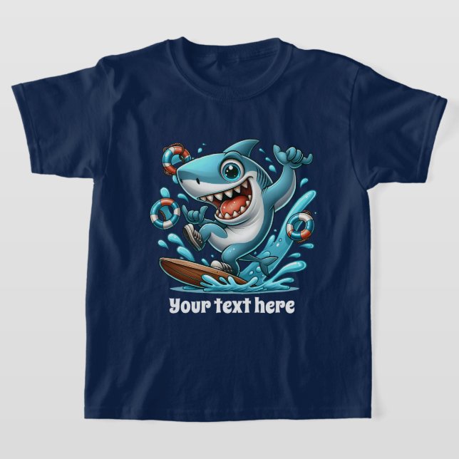 Cool Beach fügen Text unisex Kinderhai T-Shirt (Ablage )