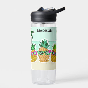 Cool Beach Pineapees individuelle Name Trinkflasche