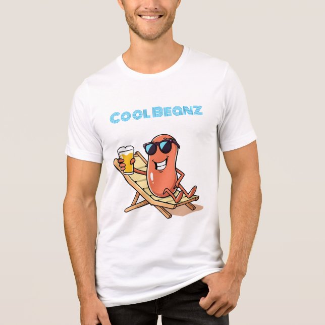 Cool Beanz Gebackene Bohne  Tri-Blend Shirt (Vorderseite)