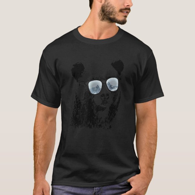 Cool bear brown bear grizzly with sunglasses preda T-Shirt (Vorderseite)